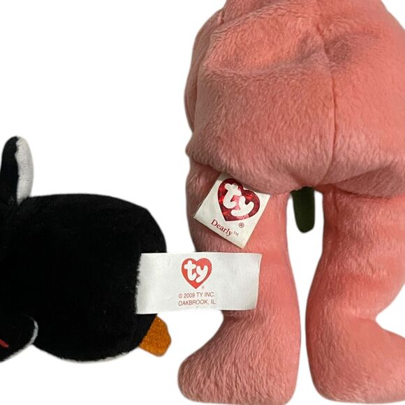 Ty Beanie Babies Bear Lot Of 4 Assorted Years 1993 to 2009 Cow Penguin Bears - Picture 4 of 7